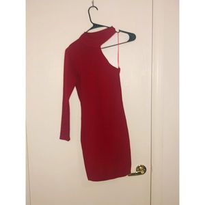 SEEK NWT Women’s Small Red One-Sleeved Mini Dress